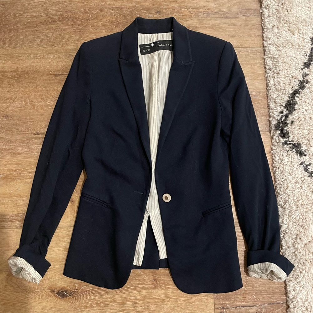 Zara Navy Blue Blazer